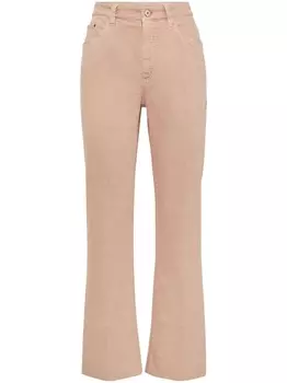 Brunello Cucinelli прямые джинсы с эффектом потертости, нейтральный цвет