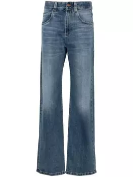 Brunello Cucinelli прямые джинсы с завышенной талией, синий