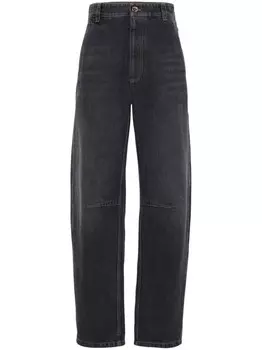 Brunello Cucinelli прямые джинсы с завышенной талией, черный