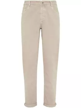 Brunello Cucinelli прямые хлопковые джинсы, нейтральный цвет