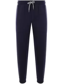 Brunello Cucinelli прямые спортивные брюки со шнурком, синий