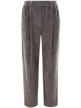 Brunello Cucinelli прямые вельветовые брюки, серый
