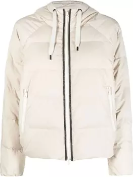 Brunello Cucinelli пуховик на молнии, нейтральный цвет