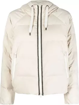 Brunello Cucinelli пуховик на молнии, нейтральный
