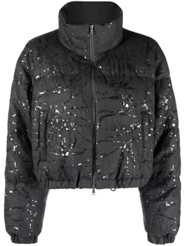 Brunello Cucinelli пуховик на молнии, серый