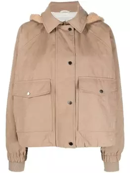 Brunello Cucinelli пуховик с капюшоном