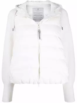 Brunello Cucinelli пуховик с капюшоном, белый