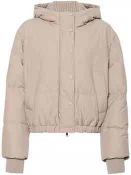 Brunello Cucinelli пуховик с капюшоном, нейтральный цвет