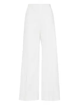 Brunello Cucinelli расклешенные брюки, белый