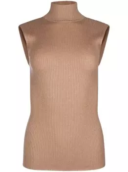 Brunello Cucinelli ребристый трикотажный топ, нейтральный цвет