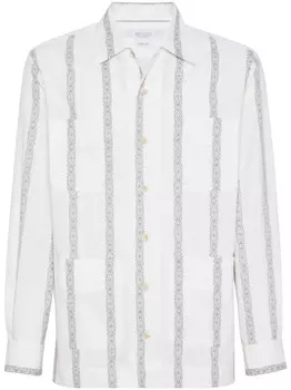 Brunello Cucinelli рубашка Easy Fit, белый