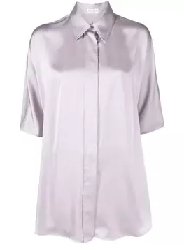 Brunello Cucinelli рубашка на пуговицах, фиолетовый