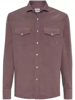 Brunello Cucinelli рубашка на пуговицах, красный