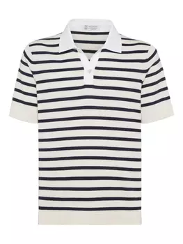 Brunello Cucinelli рубашка поло, белый