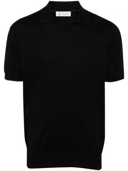 Brunello Cucinelli рубашка поло, черный