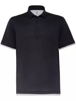 Brunello Cucinelli рубашка поло, черный