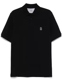 Brunello Cucinelli рубашка поло, черный
