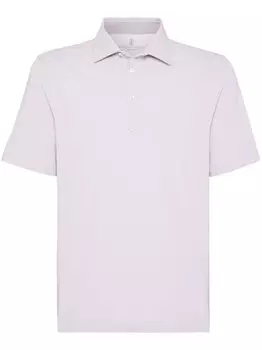 Brunello Cucinelli рубашка поло из ткани пике, фиолетовый