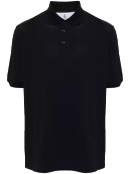 Brunello Cucinelli рубашка поло из ткани пике, синий