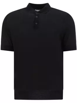 Brunello Cucinelli рубашка поло из ткани пике, черный