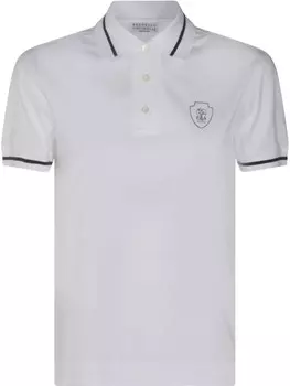 Brunello Cucinelli рубашка поло Tennis с логотипом, белый