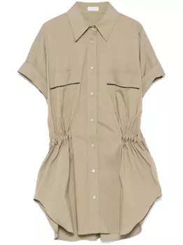 Brunello Cucinelli рубашка с бисером, нейтральный