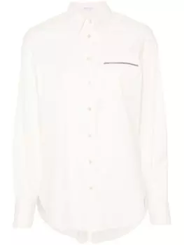 Brunello Cucinelli рубашка с декором Monili, белый