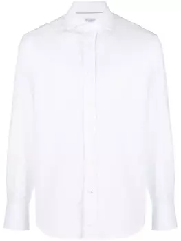Brunello Cucinelli рубашка с длинными рукавами, белый