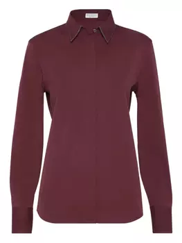 Brunello Cucinelli рубашка с длинными рукавами, красный