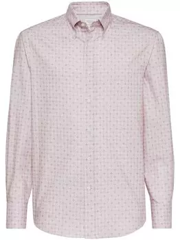 Brunello Cucinelli рубашка с длинными рукавами, розовый