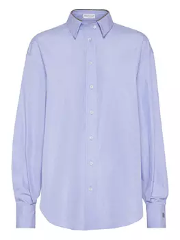 Brunello Cucinelli рубашка с длинными рукавами, синий