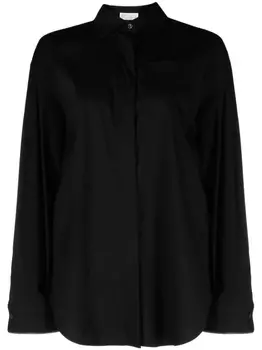 Brunello Cucinelli рубашка с широкими рукавами и декором Monili, черный
