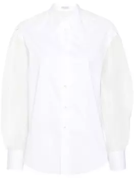 Brunello Cucinelli рубашка с заостренным воротником, белый