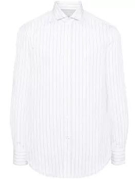 Brunello Cucinelli рубашка узкого кроя, белый