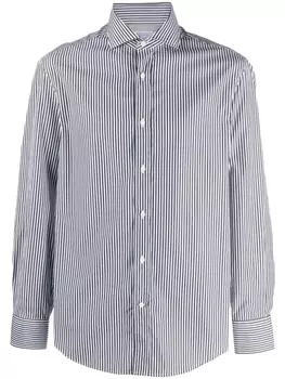 Brunello Cucinelli рубашка в полоску, белый