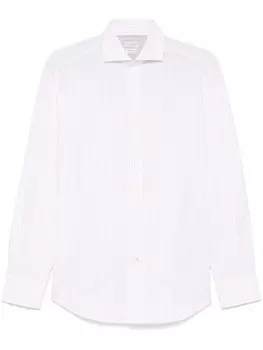 Brunello Cucinelli рубашка в полоску, белый