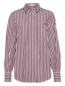 Brunello Cucinelli рубашка в полоску, красный