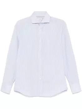 Brunello Cucinelli рубашка в полоску, серый