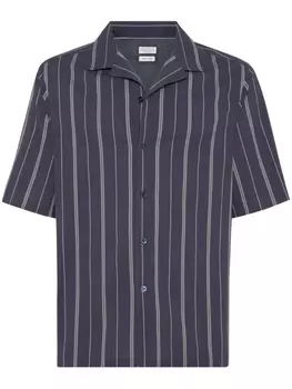 Brunello Cucinelli рубашка в полоску, синий
