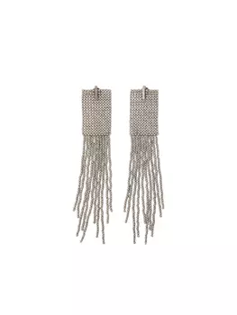 Brunello Cucinelli серьги с бахромой, серебряный