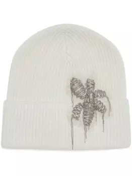 Brunello Cucinelli шапочка Precious Flower Crest, белый