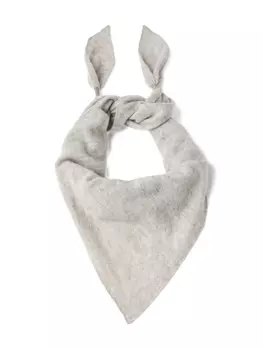 Brunello Cucinelli шарф с декором Monili, серый