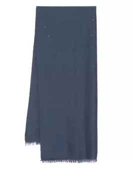 Brunello Cucinelli шарф с пайетками, синий