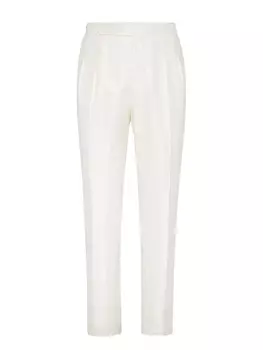 Brunello Cucinelli шелковые брюки, белый