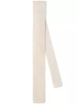 Brunello Cucinelli шелковый галстук, белый