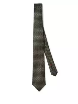 Brunello Cucinelli шелковый галстук, зеленый