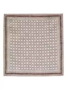 Brunello Cucinelli шелковый нагрудный платок, коричневый