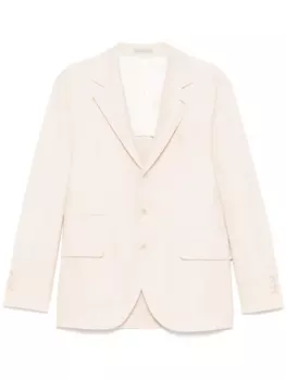 Brunello Cucinelli шелковый пиджак в клетку Prince of Wales, розовый