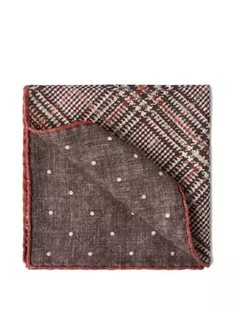 Brunello Cucinelli шелковый платок-паше, коричневый