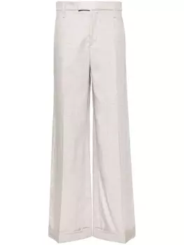 Brunello Cucinelli широкие брюки с люрексом, серый